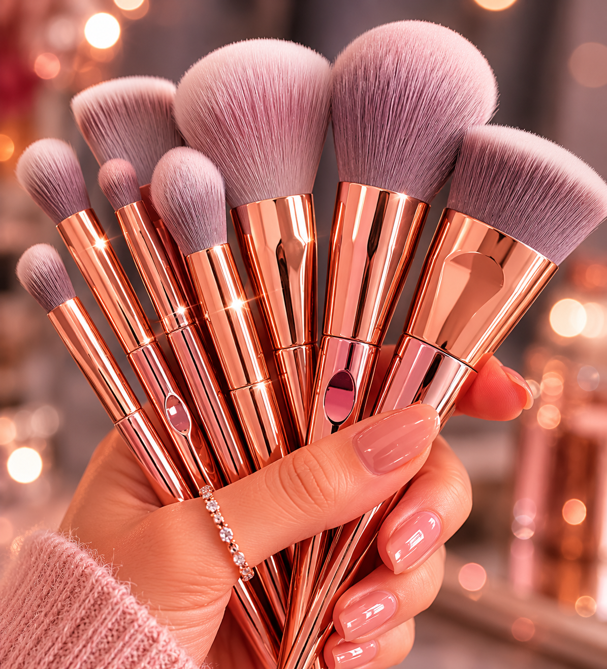 Set De 10 Brochas De Maquillaje X 10