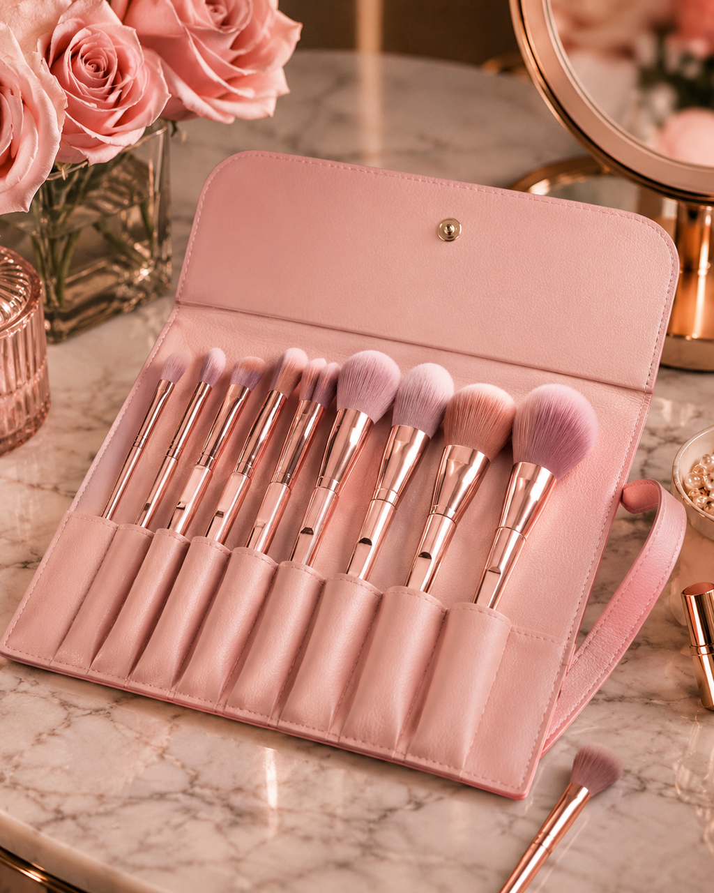 Set De 10 Brochas De Maquillaje X 10