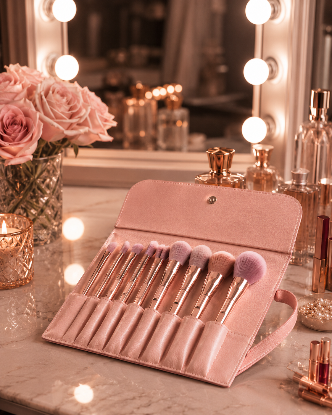 Set De 10 Brochas De Maquillaje X 10
